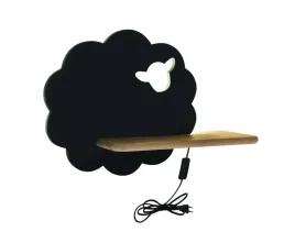 sheep-lampa-kinkiet-5w-led-4000k-iq-kids-z-przewodem-z-wl-i-wtyczka-czarny
