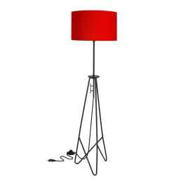 float-lampa-podlogowa-czarna-1x60w-e27-abazur-czerwony-candellux
