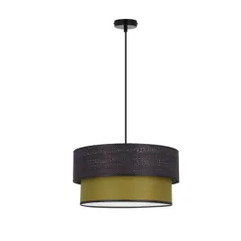 arezzo-lampa-wiszaca-czarny-1x60w-e27-abazur-czarny-oliwkowy-candellux