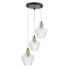 greniko-lampa-wiszaca-talerz-czarny-3x40w-e14-klosz-bezbarwny-candellux