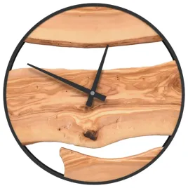 zegar-scienny-brazowy-o35-cm-zelazo-i-drewno-oliwne