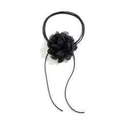 choker-naszyjnik-kwiat-na-rzemieniu-roza-piwonia-na-szyje-czarna