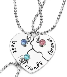naszyjnik-damski-3sz-lancuszki-dla-przyjaciolek-przyjazni-serce-bff-srebrny