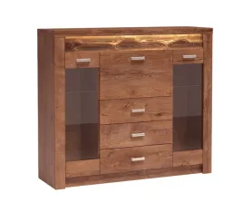 klasyczna-niska-witryna-velaro-137cm-salon-biuro-polki-barek-jesion-jasny