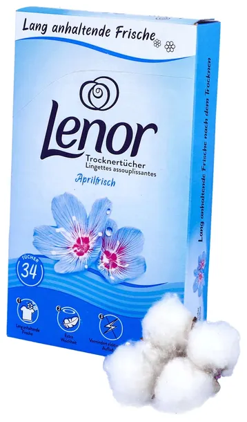 Lenor Chusteczki Zapachowe do Suszarki Aprilfrisch 34 sztuki do szuszarek