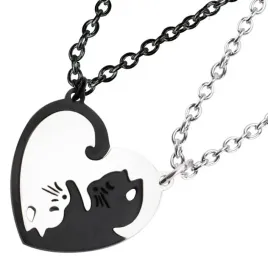 best-friends-zestaw-naszyjnik-2szt-czarny-srebrny-koty-przyjazni-yin-yang