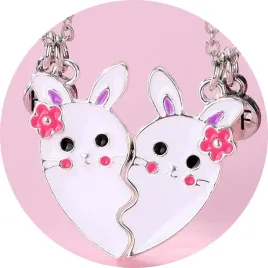 naszyjnik-przyjazni-bff-kroliczki-magnes-zajaczki