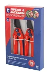 sekator-spear-and-jackson-razorsharp-z-regulacja-2-w-1-z-rekawicami