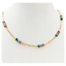 naszyjnik-zloty-kolorowe-koraliki-stal-chirurgiczna-szlachetna-pozlacany