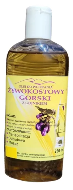 Olej żywokostowy górski beskidzki z gojnikiem 250 ml