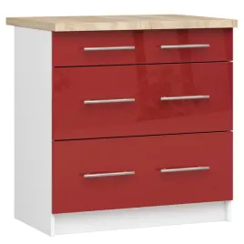 stojaca-szafka-do-kuchni-80-cm-3-szuflady-biala-front-czerwony-polysk