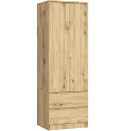 szafa-garderoba-star-60-cm-sypialnia-2-drzwi-2-szuflady-drazek-dab-artisan