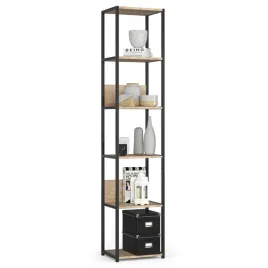 regal-loft-industrialny-metalowy-40-cm-do-salonu-6-polek-czarny-sonoma