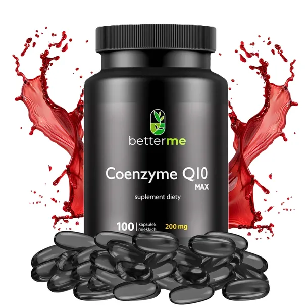 Ubichinon - Koenzym Q10 200mg 100kaps w oleju lnianym - Energia serce skóra
