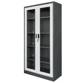 szafa-biurowa-metalowa-wenus-w-07-na-dokumenty-przeszklone-drzwi-grafitowa