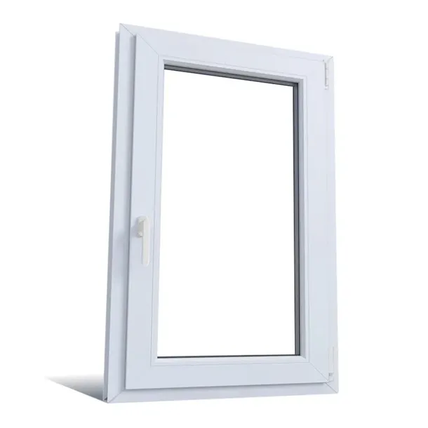 Okno PCV Prawe 50x60 / 500x600 Okno RU Białe Dwuszybowe / Moskitiera