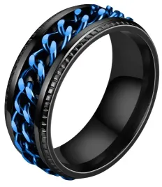 czarny-pierscien-sygnet-lancuch-punk-stal