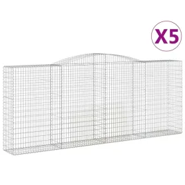 kosze-gabionowe-5-szt-400x50x160-180-cm-galwanizowane-zelazo