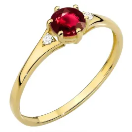 zloty-pierscionek-obraczka-pr-585-14k-z-czerwonym-oczkiem-cyrkonia-r-20