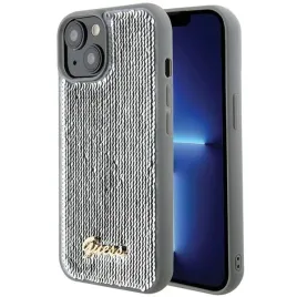 etui-guess-guhcp15spsfdgss-apple-iphone-15-hardcase-sequin-script-metal-sre