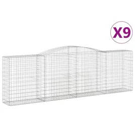 kosze-gabionowe-9-szt-400x50x120-140-cm-galwanizowane-zelazo