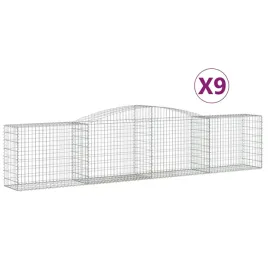 kosze-gabionowe-9-szt-400x50x80-100-cm-galwanizowane-zelazo