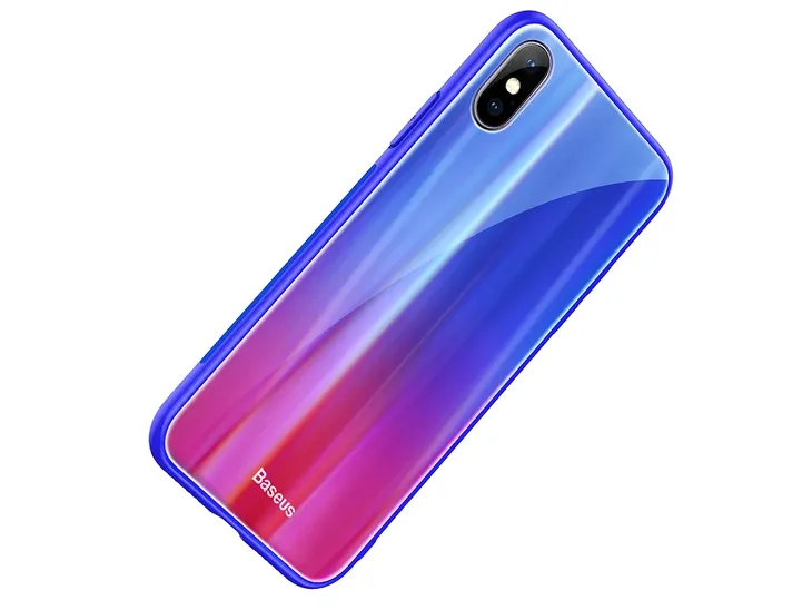 baseus-etui-laser-iphone-x-xs-niebiesko-czerwone-stan-nowy