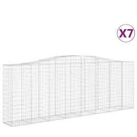 kosze-gabionowe-7-szt-400x50x140-160-cm-galwanizowane-zelazo