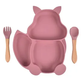 youery-silikonowy-zestaw-naczyn-dla-dzieci-rozowy-antyposlizgowy