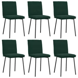 krzesla-stolowe-6-szt-ciemnozielone-obite-aksamitem