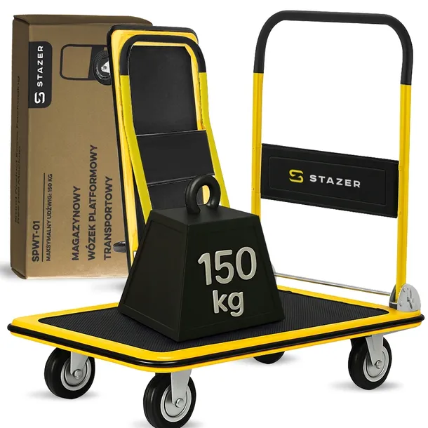 POJEMNY WÓZEK TRANSPORTOWY SKŁADANY MAGAZYNOWY TOWAROWY PLATFORMOWY 150 KG
