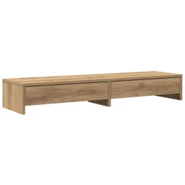 podstawka-pod-monitor-z-szufladami-dab-artisian-100x27x15-cm