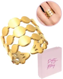 pierscionek-damski-pozlacany-koleczka-potrojny-regulowany-kolka-stal-316l