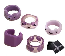 pierscionki-5-szt-fiolet-zabki-mis-serca-komplet-pudelko-prezent-c2839