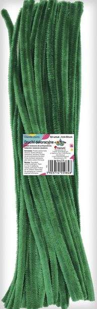 Druciki dekoracyjne wyciory zielone ciemne 0,6x30 cm 50 sztuk Titanum