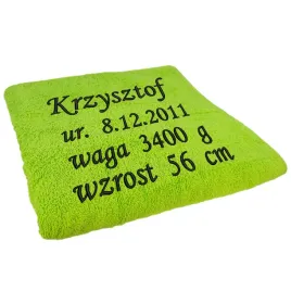recznik-z-haftem-metryczki-urodzenia-dziecka-prezent-dla-noworodka-50x100
