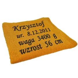 recznik-z-haftem-metryczki-urodzenia-dziecka-prezent-dla-noworodka-70x140
