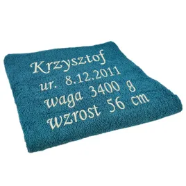 recznik-z-haftem-metryczki-urodzenia-dziecka-prezent-dla-noworodka-70x140