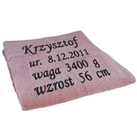 recznik-z-haftem-metryczki-urodzenia-dziecka-prezent-dla-noworodka-70x140