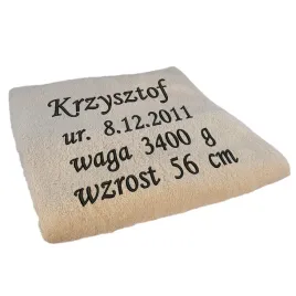 recznik-z-haftem-metryczki-urodzenia-dziecka-prezent-dla-noworodka-70x140