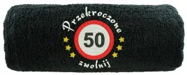 recznik-z-haftem-prezent-na-50-urodziny-50-zwolnij