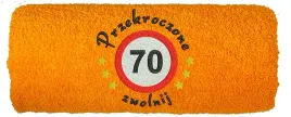 recznik-z-haftem-prezent-na-70-urodziny-70-zwolnij-50x100