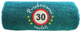 recznik-z-haftem-prezent-na-30-urodziny-30-zwolnij-50x100