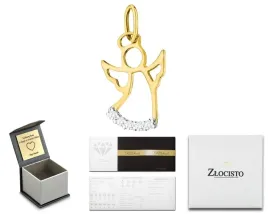 zlota-zawieszka-aniolek-diamenty-aniol-wisiorek