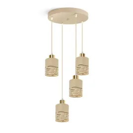 lampa-wiszaca-poczworna-regulowana-bezowa-zlota-4xe27-led-fale-do-salonu