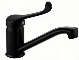 bateria-medyczna-lokciowa-do-umywalki-i-do-zlewu-stojaca-czarny-mat