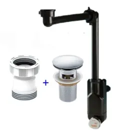 zestaw-korek-syfon-um-oszczedzajacy-miejsce-lira-czarny-przedluzka