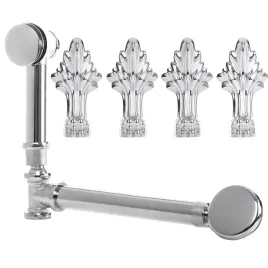 akcesoria-do-wanny-antica-chrom-zestaw-4nog-syfon