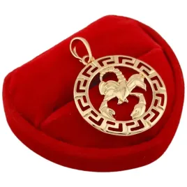 zlota-zawieszka-znak-zodiaku-skorpion-elegancka-grecka-kolo-pozlacana-18k