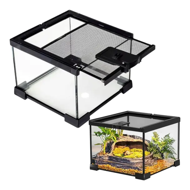 Terrarium Szklane AquosTerra AquaTerrarium OTWIERANA GÓRA SIATKA 30x30x20cm